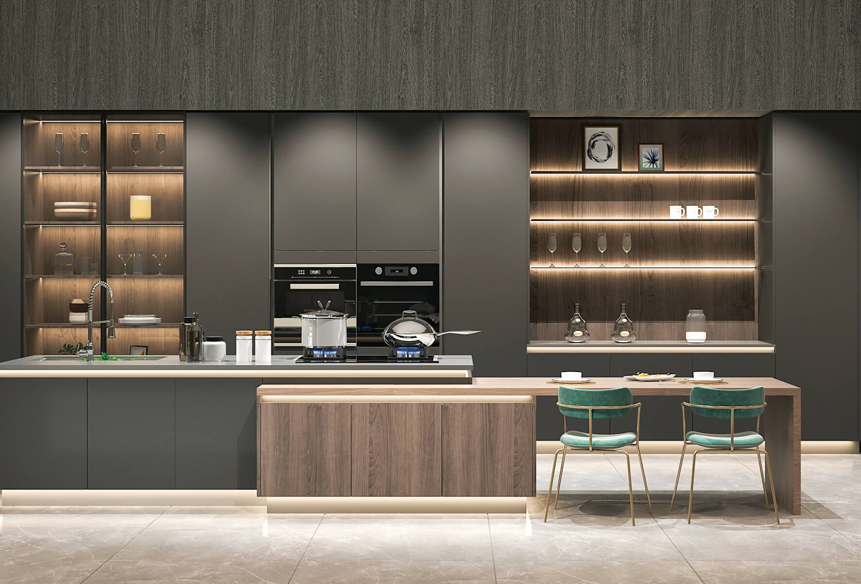 stainless steel kitchen